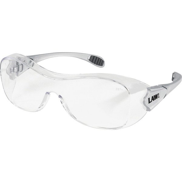 Mcr Safety Safety Glasses, Anti-Fog, Over Glass, Clear MCSCRWOG110AF